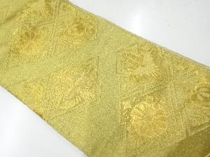 アンティーク　松皮菱に菊桐・橘模様織出し袋帯（材料）